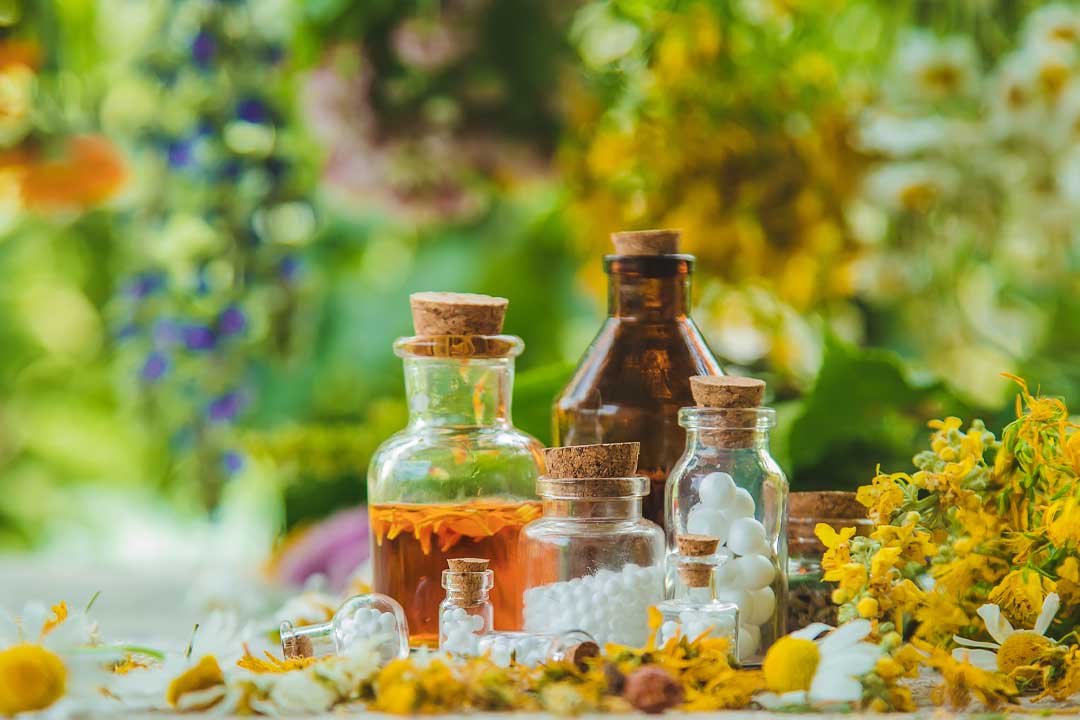 bottles of homeopathic medicine options